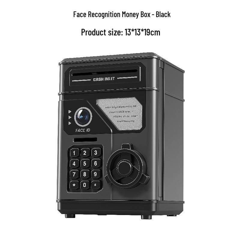 Children's Smart Face Recognition Piggy Bank with Deposit/Withdraw Function and Automatic Bill Rolling