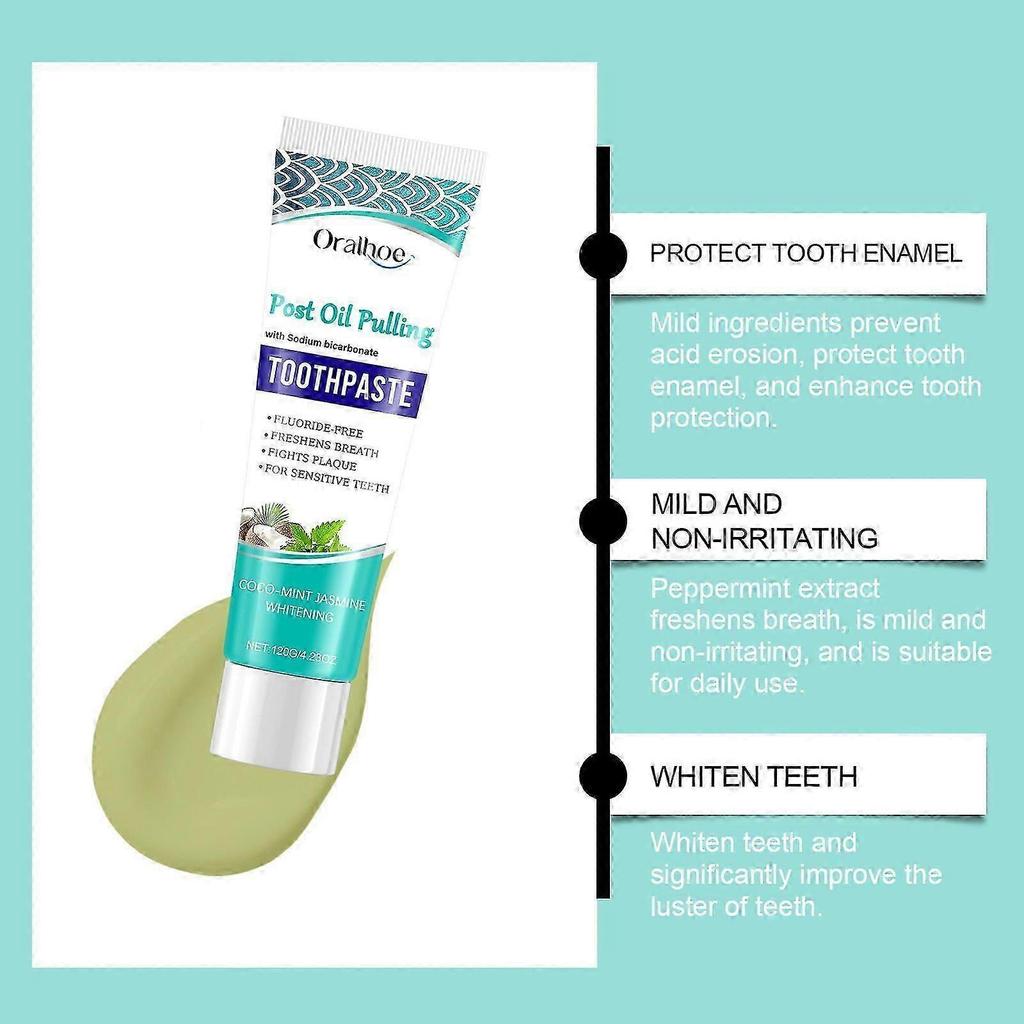 Fluoride free toothpaste 120g for bright teeth and fresh breath