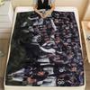 BAL Ravens Printed Flannel Blanket, soft throw for bedroom sofa, washable, fan merchandise, great gift.