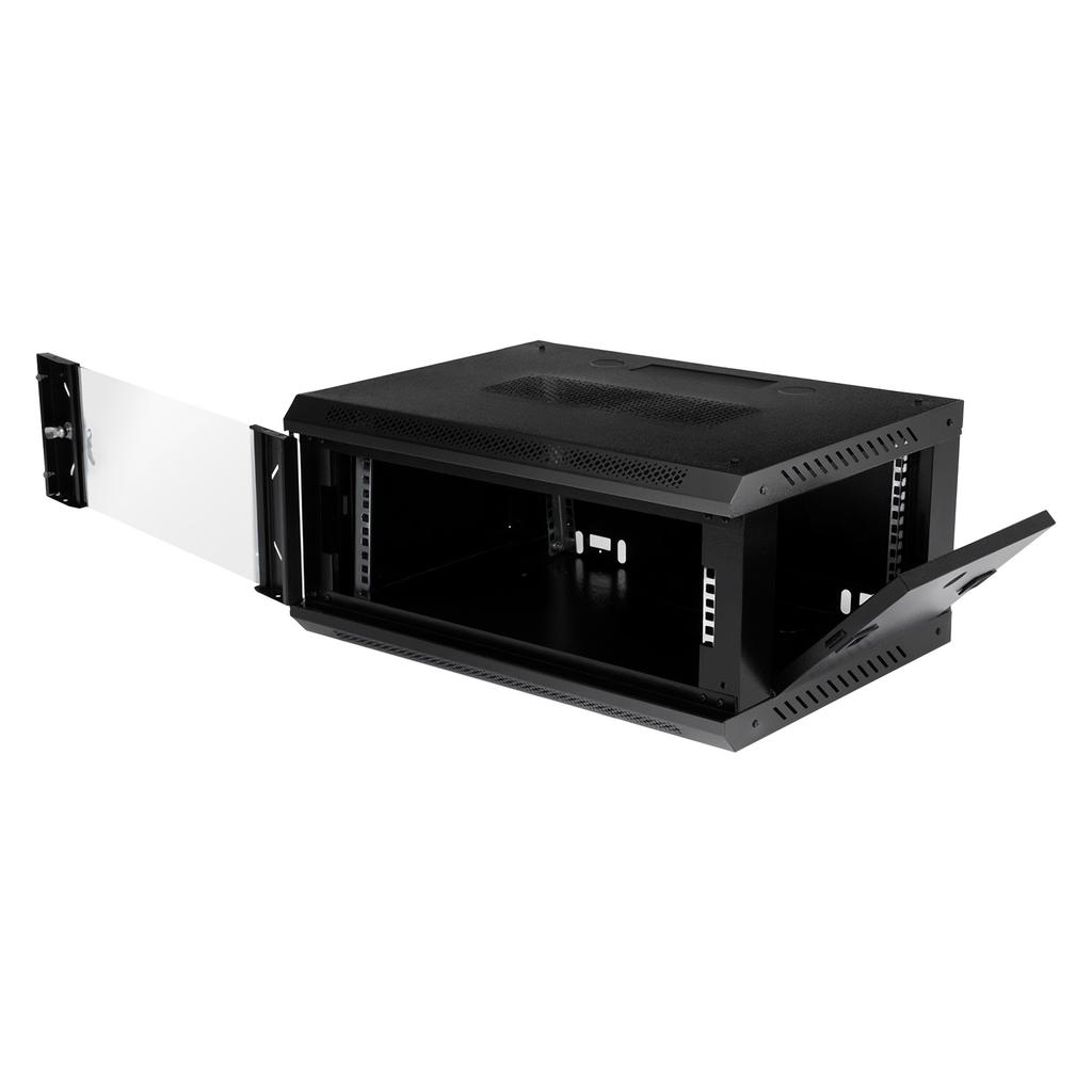 4U Wall Mount Server Cabinet, Network Server Data Cabinet Rack Wall Mount Network Rack Enclosure with Locking Glass Door