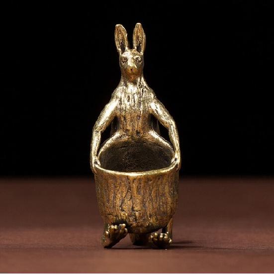 Tabletop Figurine Brass kangaroo Animal Statue Sculpture Home Decor Gift