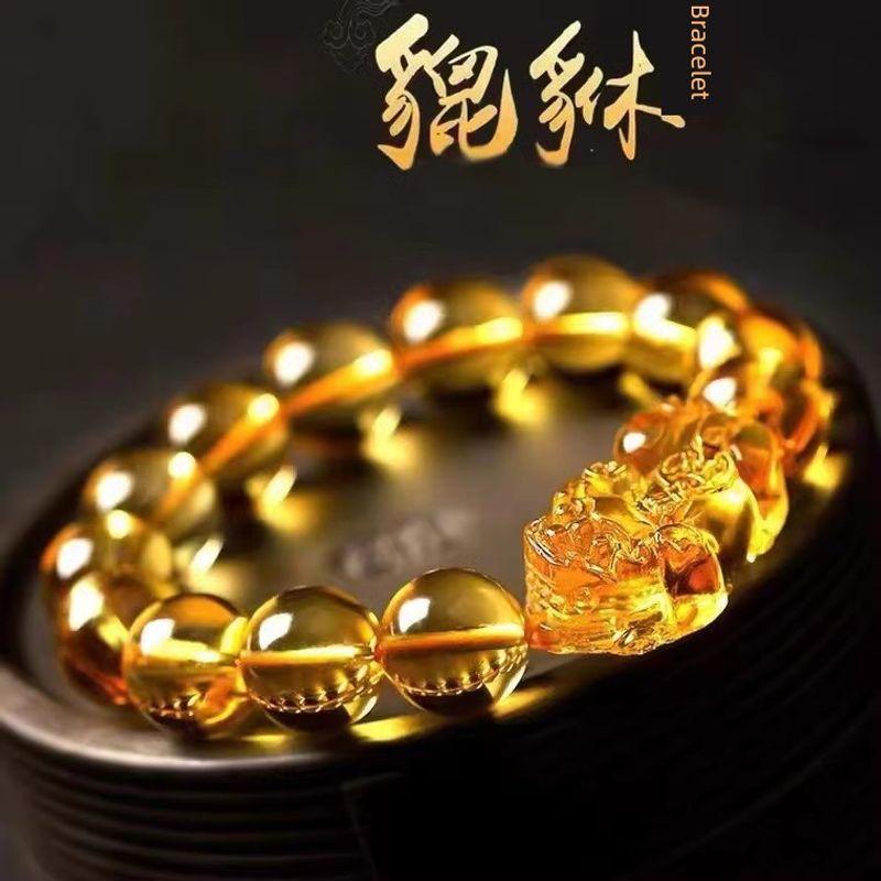 

Natural Amethyst Pi Xiu Bracelet Men s and Women s Fashion Bring In Wealth and Treasure Lucky Bracelet Body Protection Couple Jewelry Gift A- level yellow brave bracelet 10mm