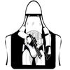 Playful Muscle Body Pattern Sleeveless Apron Washable Kitchen Apron For Barbecue Friend Gathering Party Gift