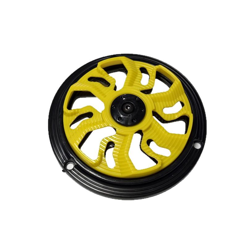 Universal Motorcycle Rotating Fan Cover Shockproof Plastic Spinner Radiator Protects Fan Blades for Bumpy Mountain Road Riding
