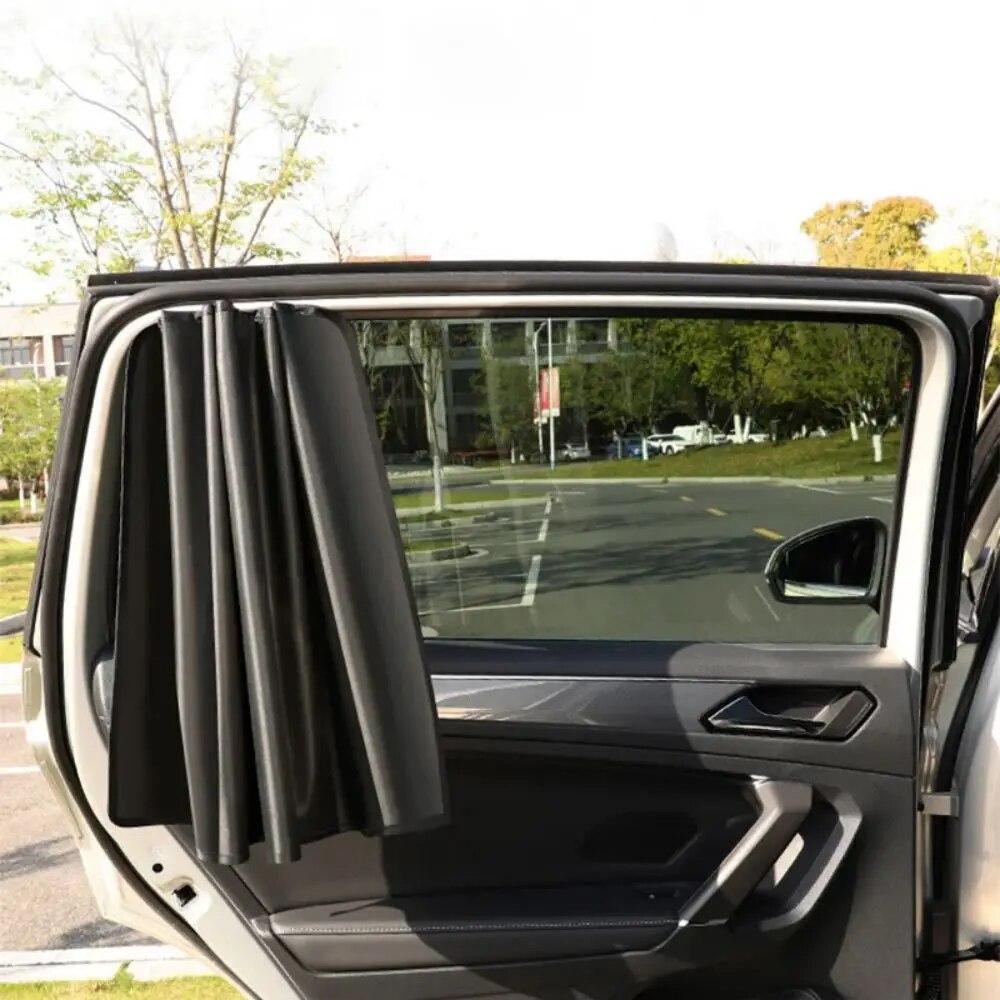 

2Pcs Car Side Window Sun Shade Magnet Privacy Curtains UV Reflection Anti Glare UV Block Sunshade for Front/Back Window