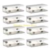 F26C 8Pcs Square Glass Clamp Aluminum  Alloys Shelf Clamp Clip Glass Holder Support Bracket Heavy Duty Glass Clamp Clip
