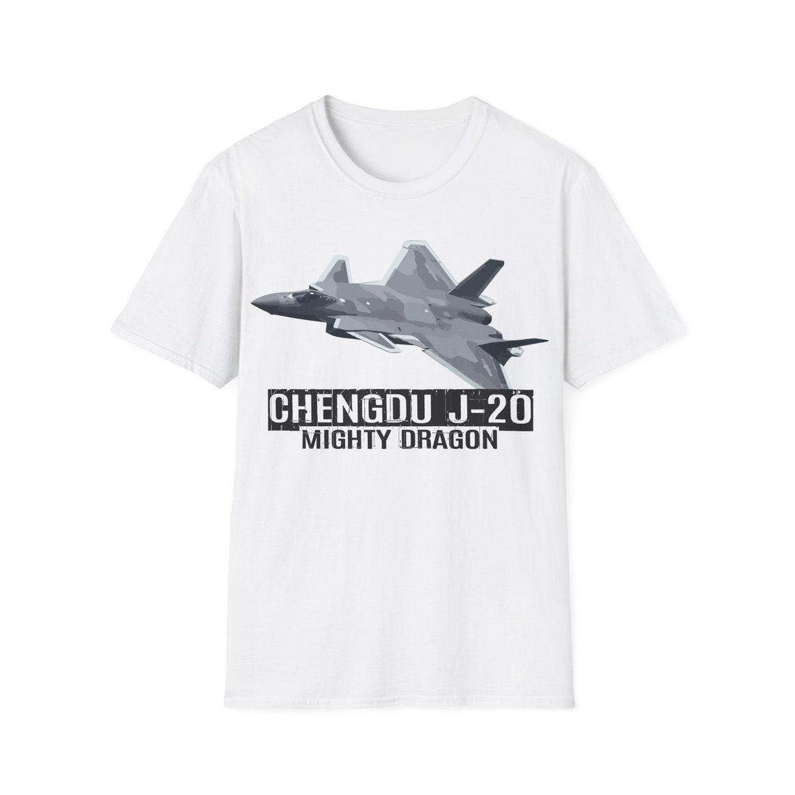 

Chengdu J20 Mighty Dragon Stealth Fighter Aircraft TShirt 100 Cotton ONeck Short Sleeve Casual Mens Tshirt Size S3XL S