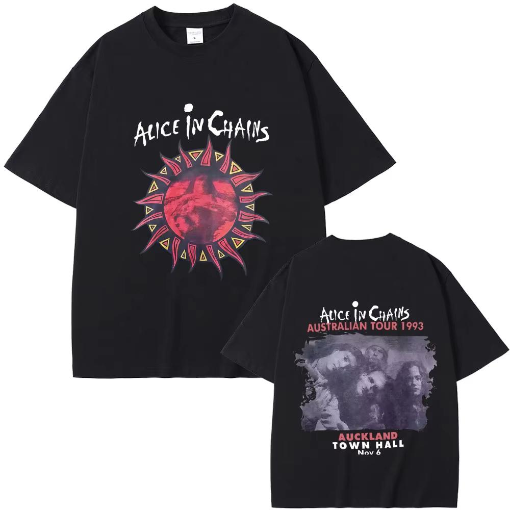 Rock Band Alice In Chains Tour 1993 Tshirt Men Women Casual Soft Cotton T Shirt Men Women Gothic Punk Oversized Crewneck Tshirt