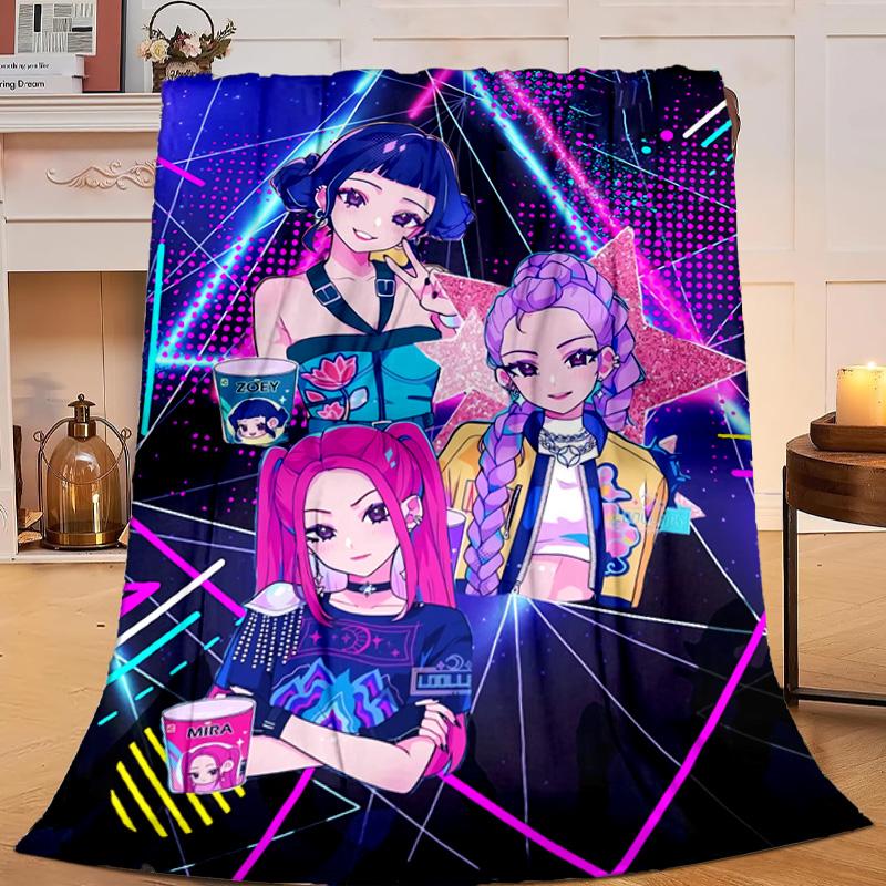 1PC Superhero kpop Friends Adventure Flannel Blanket Gift, Suitable for Both Men And Women, Soft Ideal for Beds And Sofa, Birthday Or Christmas Gift