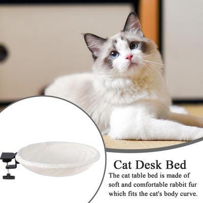 Schreibtisch-Katzenbett Warme Kätzchen-Hängematte Trägt bis zu 22,7 kg Ergonomisches Katzen-Schreibtischbett zum Schlafen Entspannung Wohnzimmer Schlafzimmer