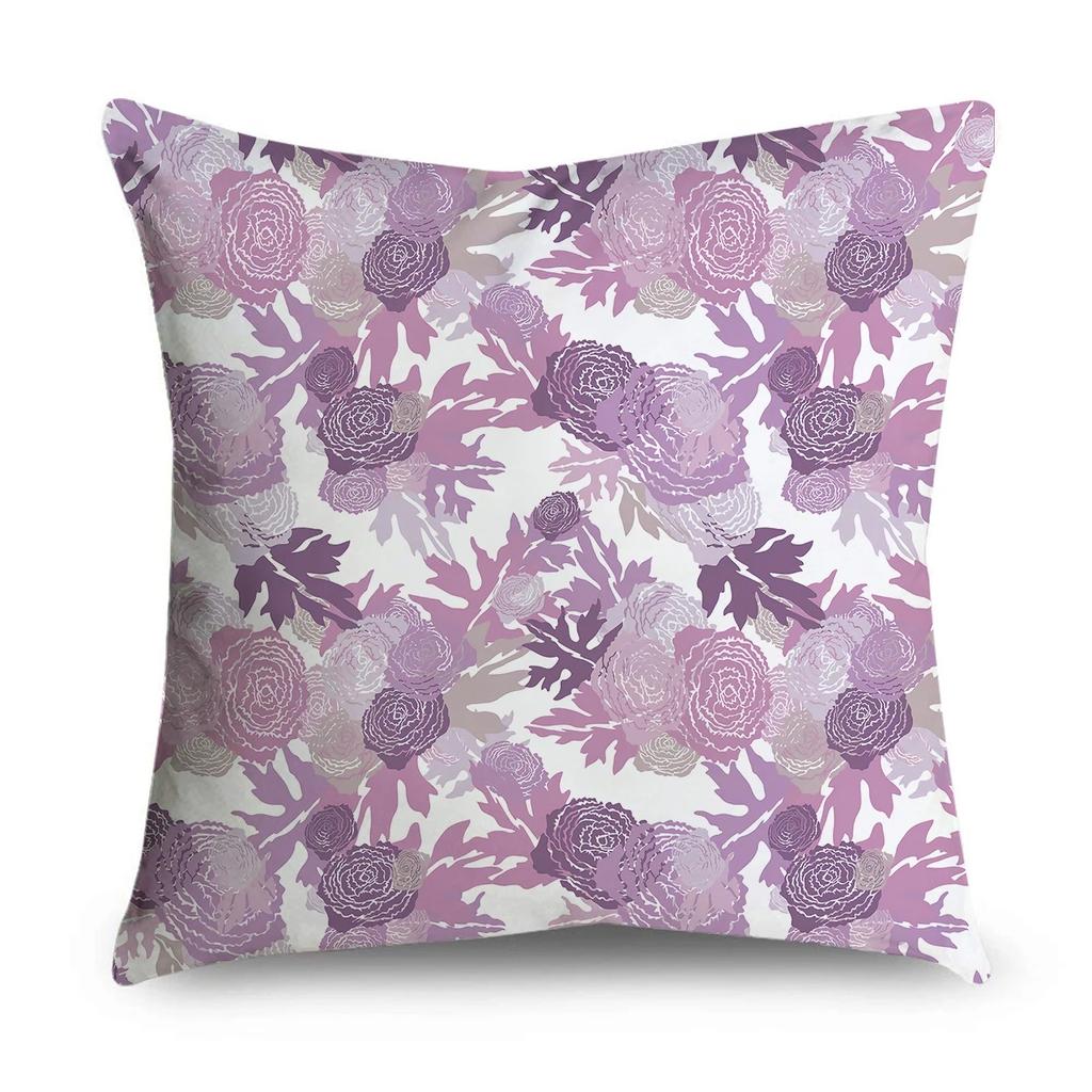 Purple Pattern Pillowcase Interior Decoration Office Living Room Home Pillowcase