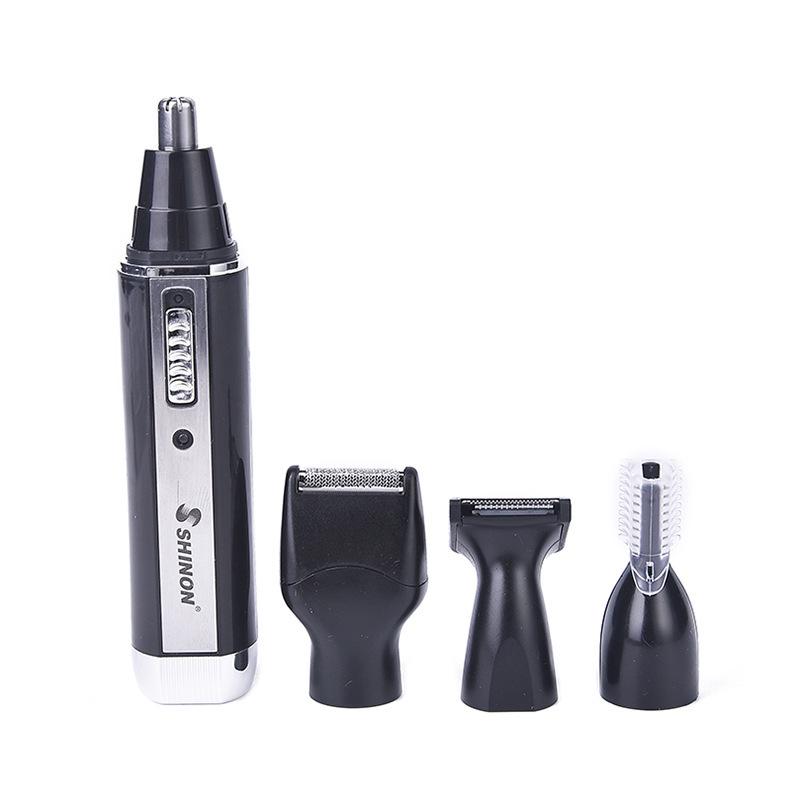 Multifunctional 4-in-1 Electric Trimmer Set for Nose, Sideburns, Eyebrows, and Ears