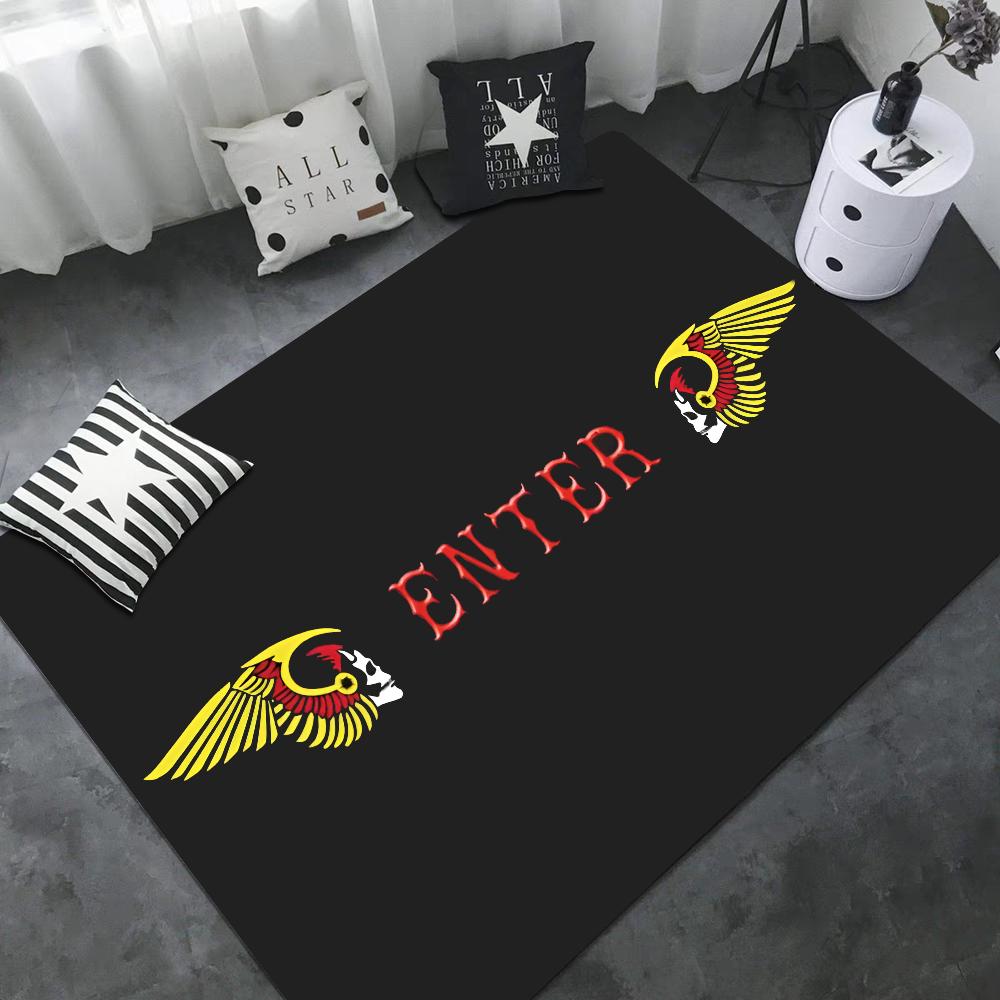 

Hell Angels Винтажний Принт Мотоциклетний Логотип Килимок для Дверей Нордичний Стиль Домашній Килимок для Дверей Ванна-Туалетні Килимки Спальня Килимки Біля Ліжка 60*90cm