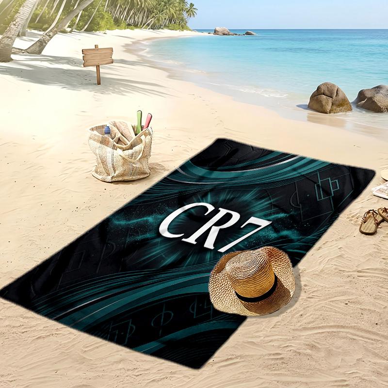 Cristiano Ronaldo Print Strandlaken Sneldrogend Super Absorberend Zacht Badlaken voor Zwemmen Strand Reizen Fan Souvenir Cadeau