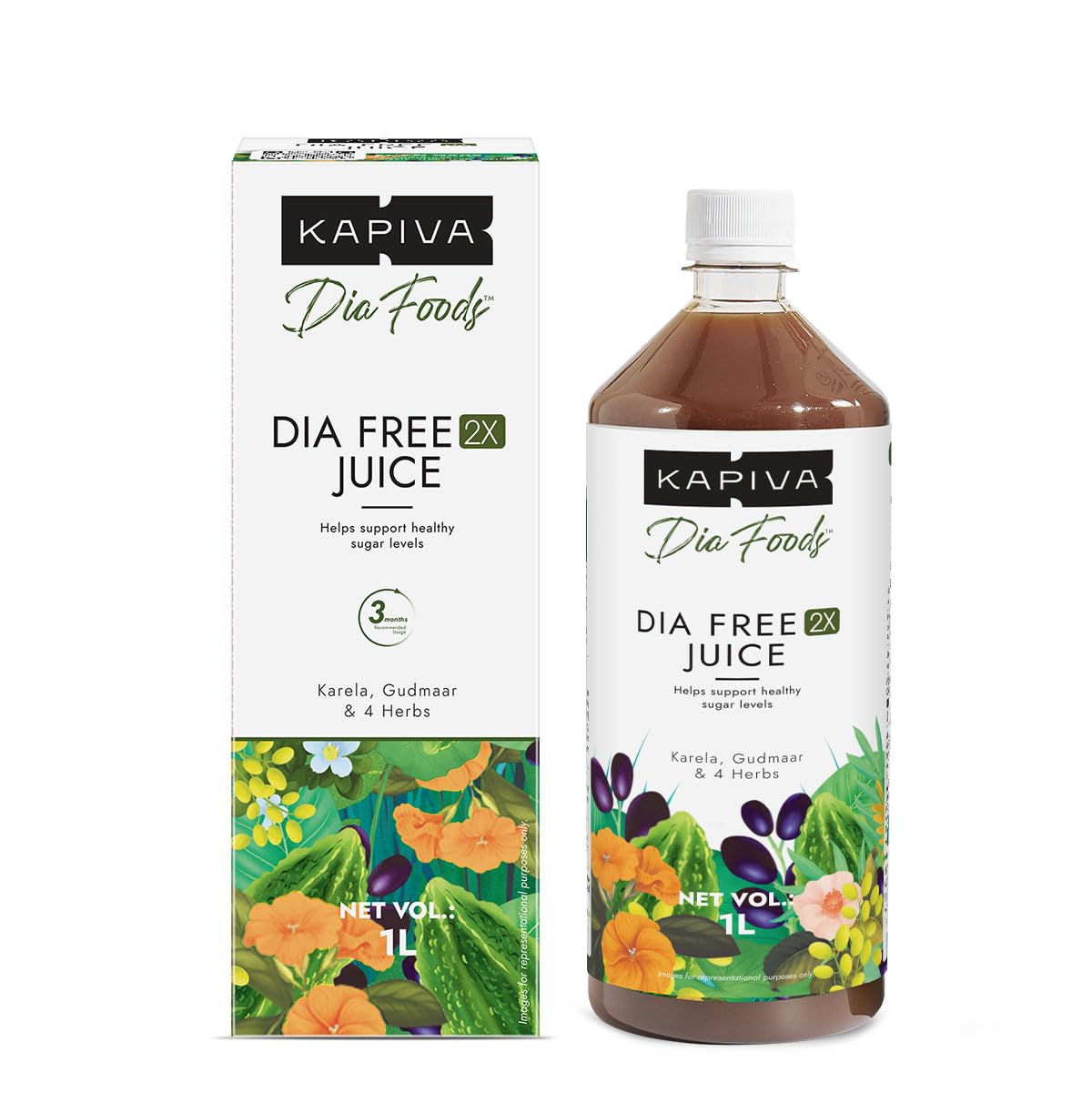

Kapiva Dia Free 2X Juice 1 L Ayurvedic Wellness Drink For Daily Balance Energy And Metabolic Support One Month Pack