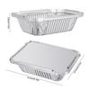 25pcs Rectangular Tinfoil Tray With Lid BBQ Special Bowl Takeaway Baking Disposable Aluminum Foil Packaging Box Kitchen Tools