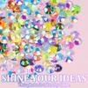 Shiny Colorful Semi-circular Rhinestones Nail Charms Mini 3mm Flatback Resin Nail Diamond DIY Hat Pen Nails Set