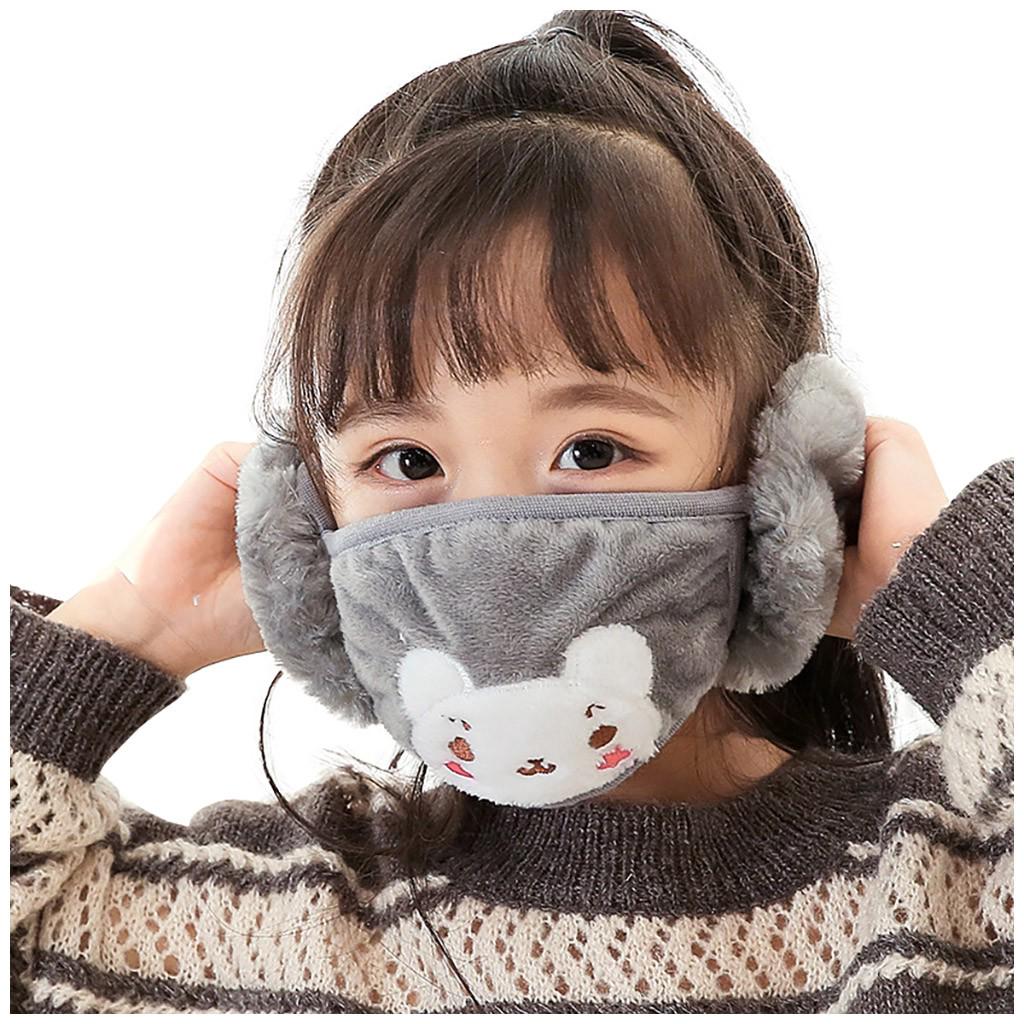 Child Winter   Warmer Cute Kids Earmuffs  Mask Christmas Gift