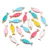 Colorful Enamel Fish Pendant DIY Metal Frame Ocean Charm