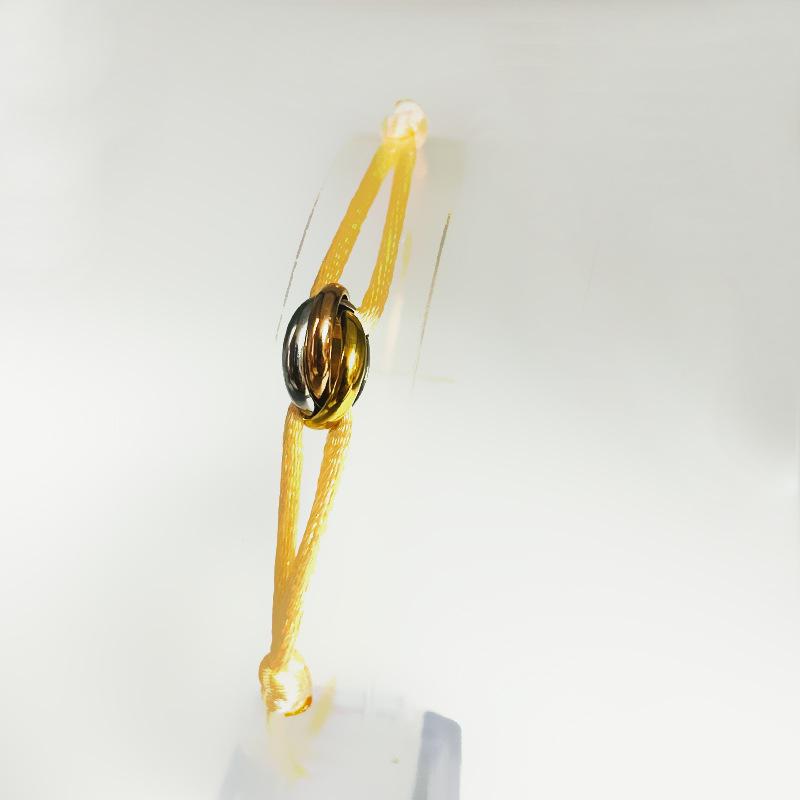 Ручной работы трехцветный регулируемый браслет из нержавеющей стали с плетеным дизайном