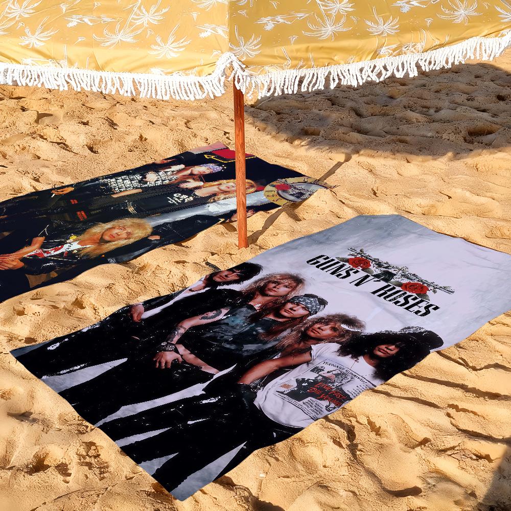 Rock band G-Guns N R-Roses Towel Drying Bath Towel Applicable To Light Swimming Camping Yoga Beach Out