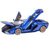 New Energy 1/18 Lamborghini SIAN Lightning FKP37 Supercar Alloy Diecast Metal Model Bookcase Desktop Decoration Ornaments Sound Light Toys
