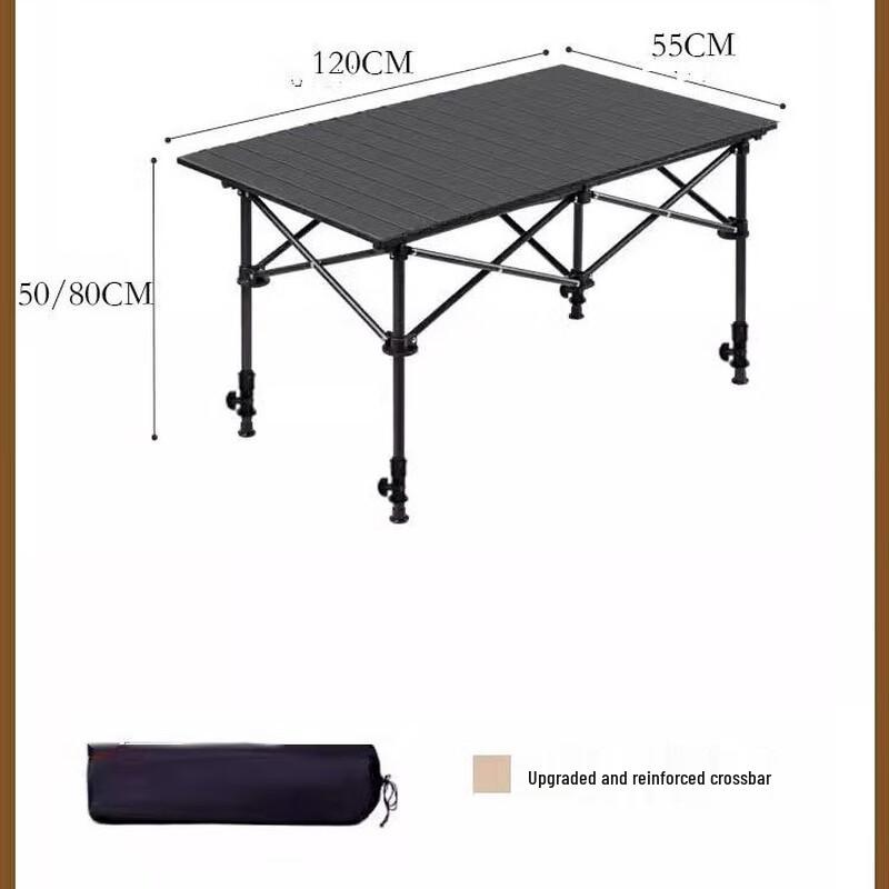 ZISIZ Portable Adjustable Height Folding Camping Table