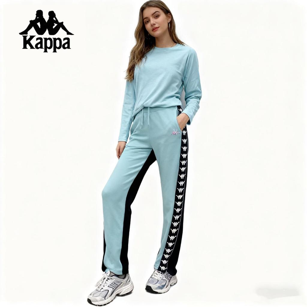 Kappa Women's Cross Label Fashion Knitted Sports Pants Micro Pull Straight Leg Pants