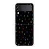 Phone Cover For Samsung Galaxy Z Flip 7 6 5 4 Case Transparent For Samsung Z Flip 3 Hard PC Foldable Shell Number Pattern Capas