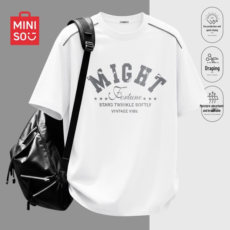 MINISO Men s Quick-Dry Short Sleeve T-Shirt 4XL