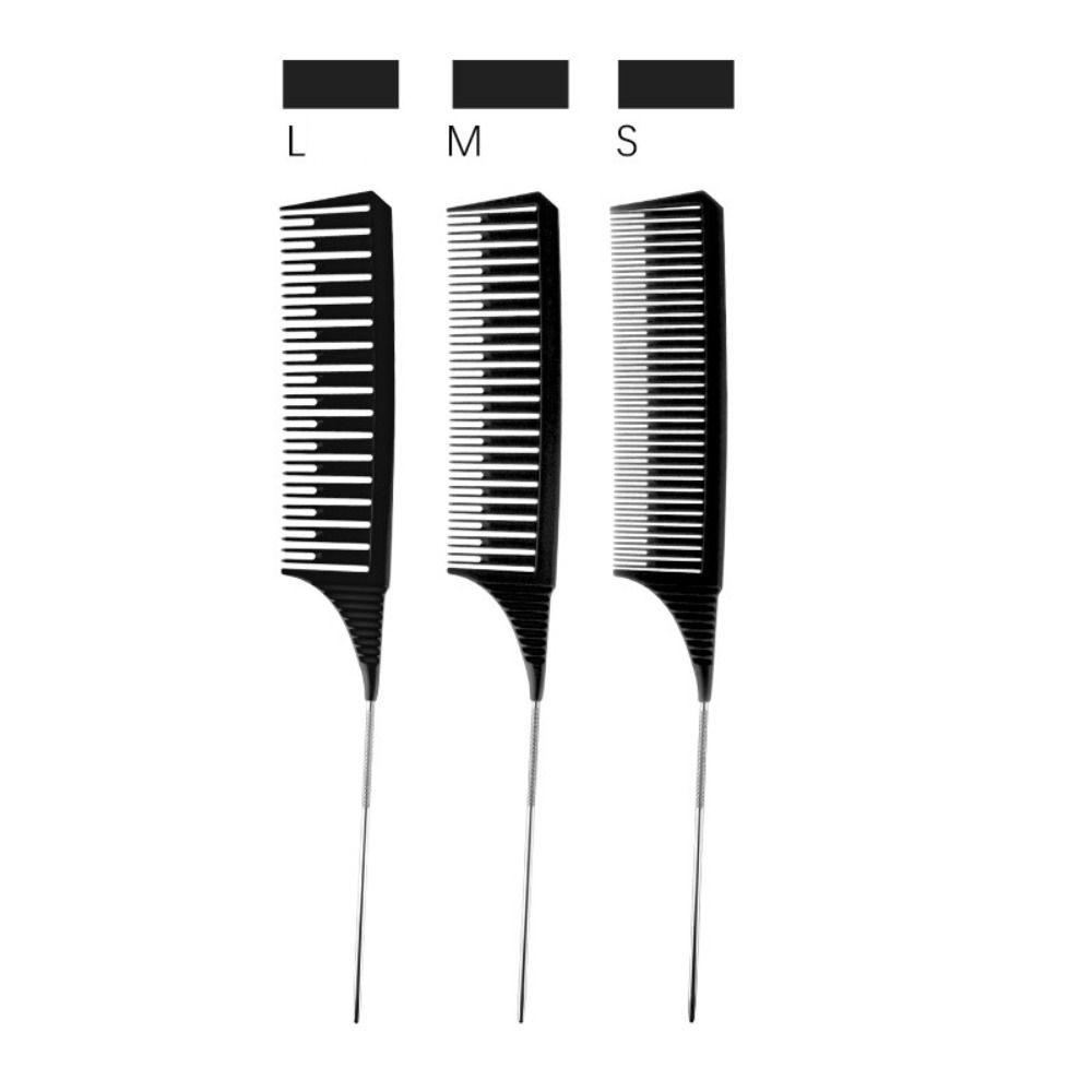 3pcs Sectioning Tailed Comb Set Weaving Hair Styling Combs Barber Accessories Coloring Dyeing Comb