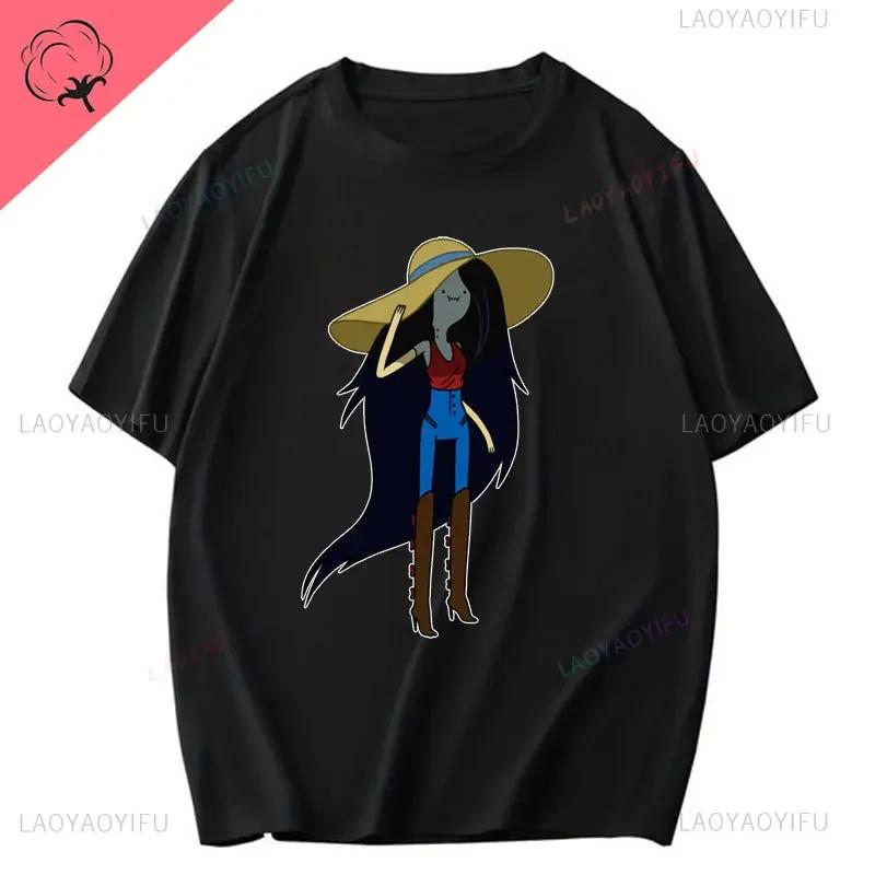 Fashion Adventure Time Cotton T Shirt Marceline The Vampire Queen Short Sleeve T-Shirt Summer O-neck Clothes Unisex Casual Tops