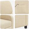 Massage Recliner Chair Cream Polyester