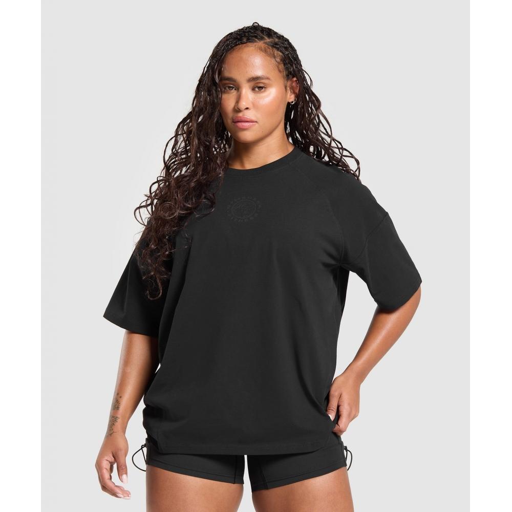 

Gymshark Футболка Legacy Logo Oversize, черная B3c2k Bb2j XS