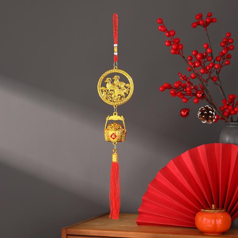 2027 Chinese New Year Goat Hanging Ornament Red Tassel Cute Lucky Spring Festival Gifts