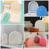 2Pcs Geometric Arch Candle Molds Reusable U-Shaped Silicone Mold Domed Candle Silicone Mold DIY Casting Epoxy Mold for Candle