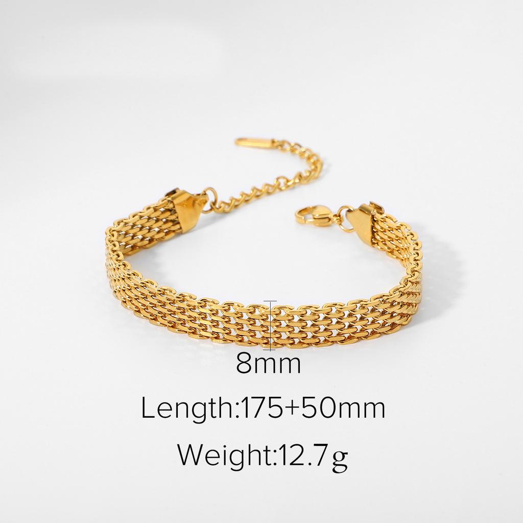 Yori 2025 Stainless Steel Geometry Golden Bracelet 18 K PVD Plated Trendy Daily High Quality Jewelry Bijoux Women