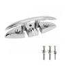 Pack of 1 Easy Install bending Marine Cleat 316 Stainless Steel Polished Finish for Various Boat Applications