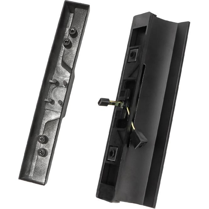 

Baomain Ручка для патио-двери врезного типа, Черный экструдированный внутри, Литой под давлением снаружи C-1058