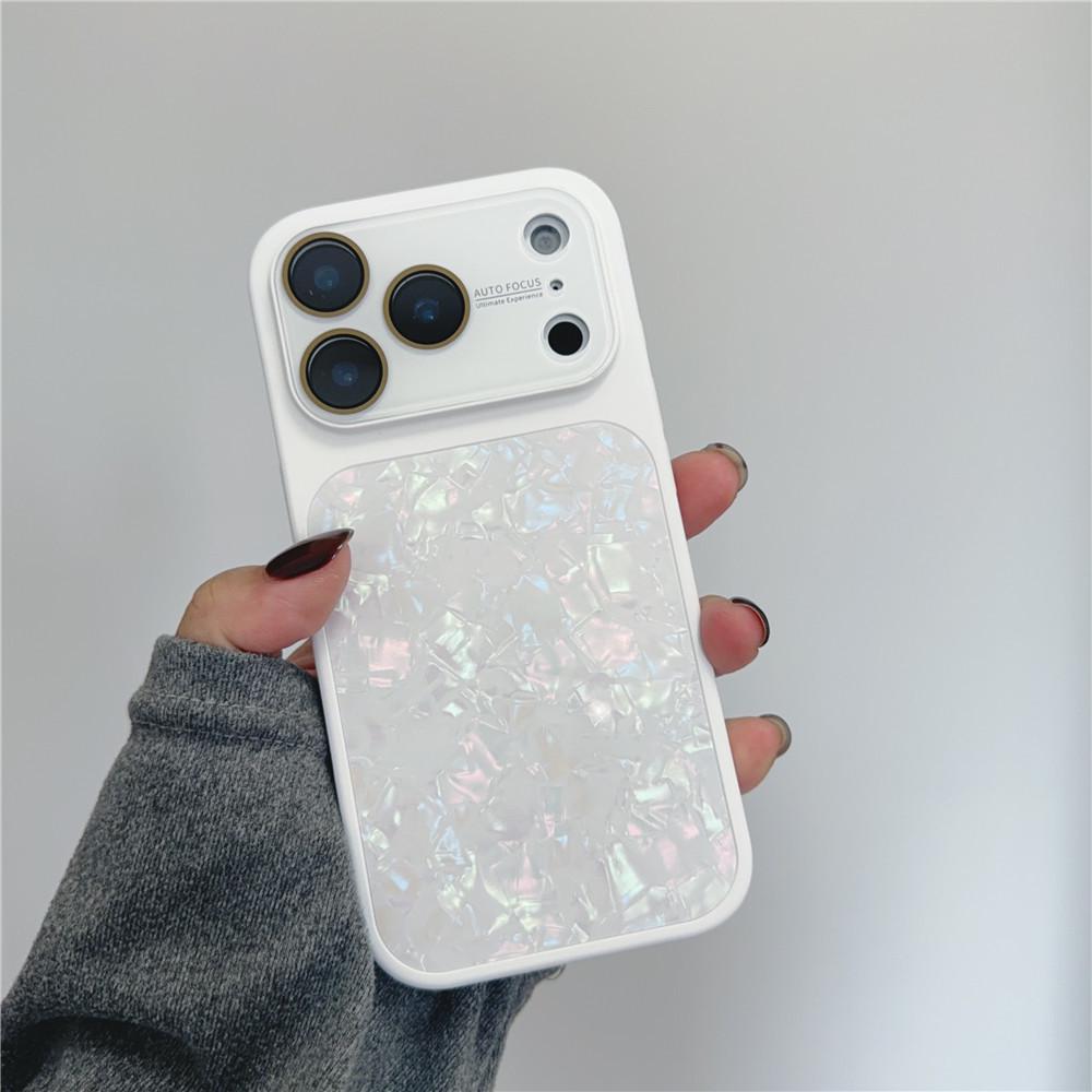 Aesthetic Shell Pattern Crystal Phone Case for iPhone 17 Pro Max, iPhone 16, 13 Pro. iPhone 17 Pro