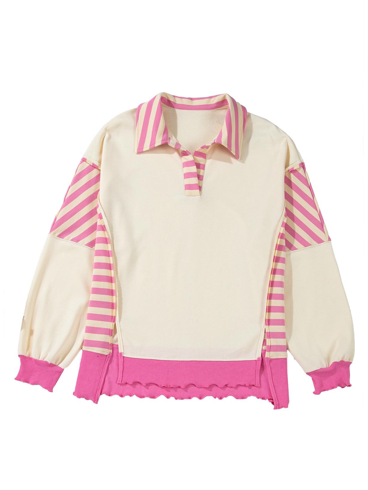 

Женский осенний вязаный пуловер Shiying с цветными блоками Large розовый