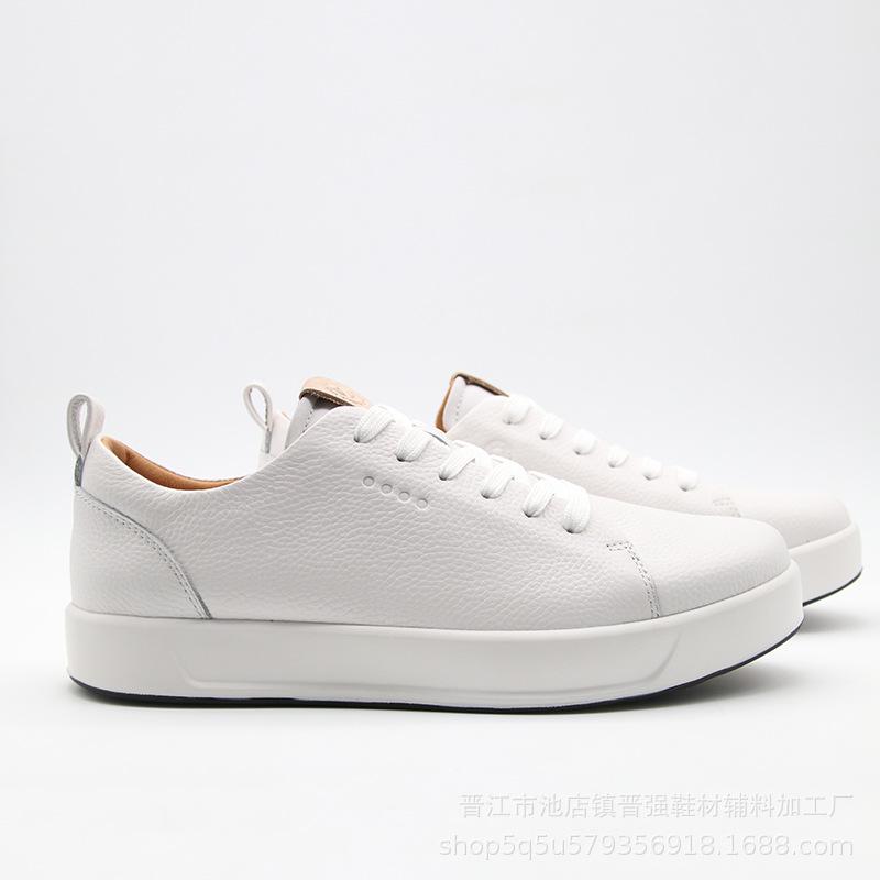 E Home Leather Luxury Business Men's Casual Leather Shoes Fashion First Layer Cowhide Men's Shoes Lightweight Versatile White Board Shoes