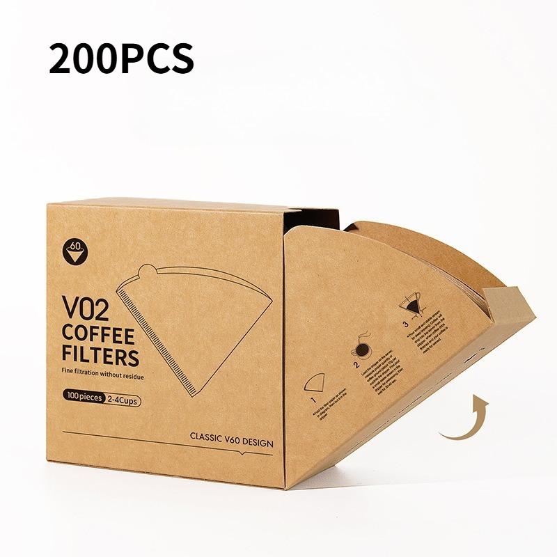 Coffee Filters Unbleached Disposable Coffee Filters Paper Fits for Drip and Compatible with Pour Over Coffee Maker