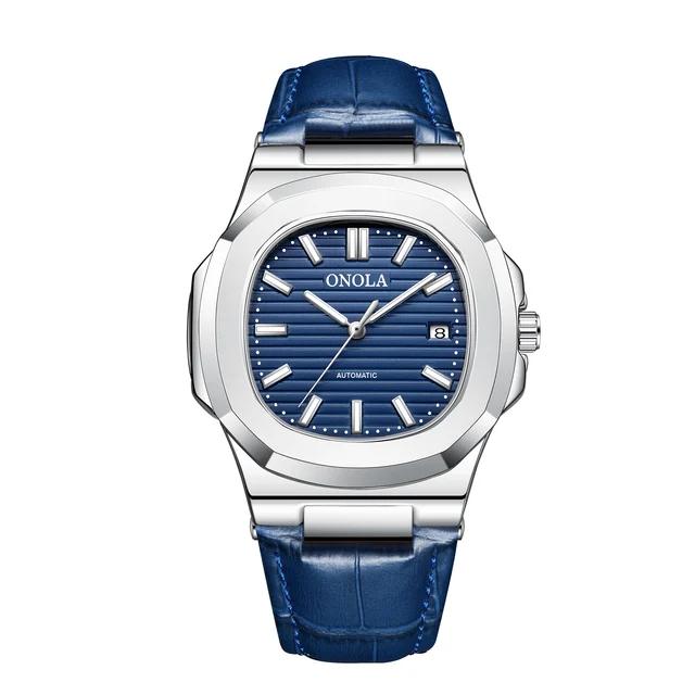 ONOLA 3853 Mechanical Watches Headband Material Cowhide Men Luminous Business Leather Strap Waterproof Luxury Automatic Movement