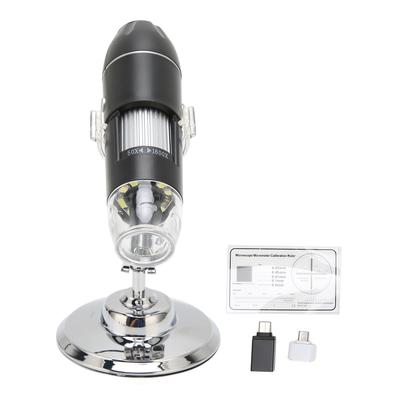 3 In 1 USB Digital Microscope 50X‑1600X Portable Handheld 8 LED Magnification Endoscope Camera for