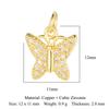 Trendy Brass Cubic Zirconia Life Tree Crown Charm Women Fish Paw Cow Pendant DIY Jewelry Bracelet Earring