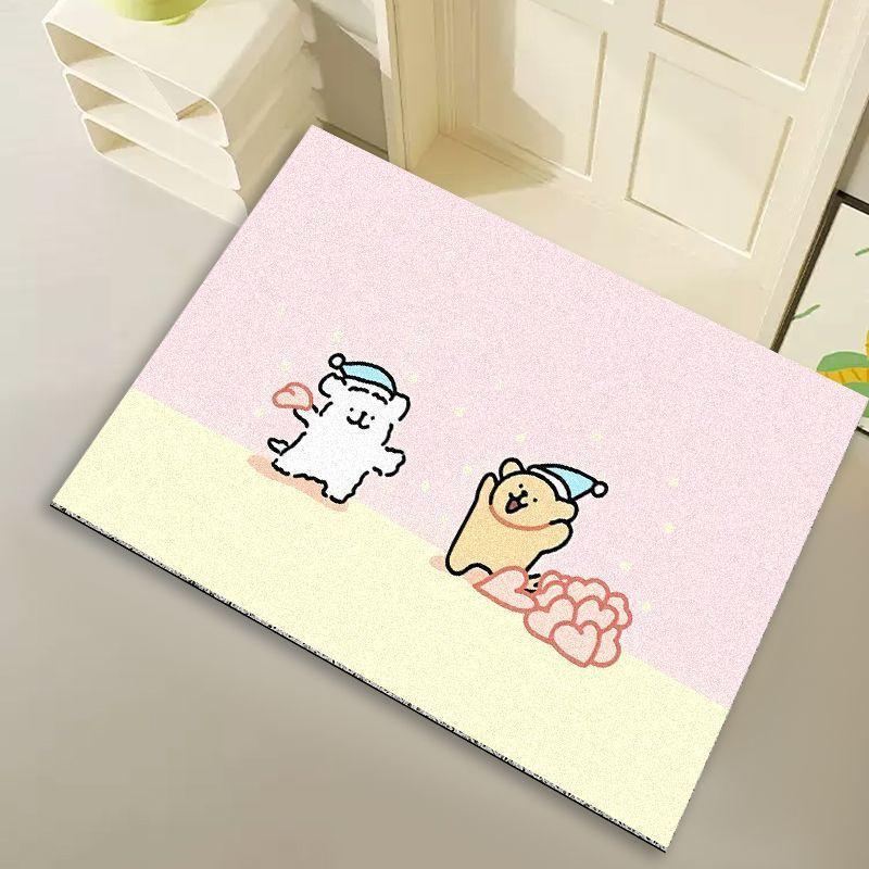 Cute Cartoon Animation Simple Entrance Door Floor Mat Silk Circle Can Be Cut Into The Entrance Door Foot Mat Square Mat Can