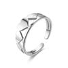 Fashion Geometric Open Stainless Steel Ring Women's Temperament Couple Ring Hand Jewelry