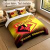 Bettwäsche-Set 1 Bettbezug 2 Kissenbezüge Watford FC Aufdruck Weiche Bettwäsche Schlafzimmer Dekor