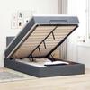 VidaXL Ottoman Bed Frame and Mattress Dark Grey 120x200 Cm Velvet, Bed Frame, Upholstered Bed Frame, Bed Frame 3312615
